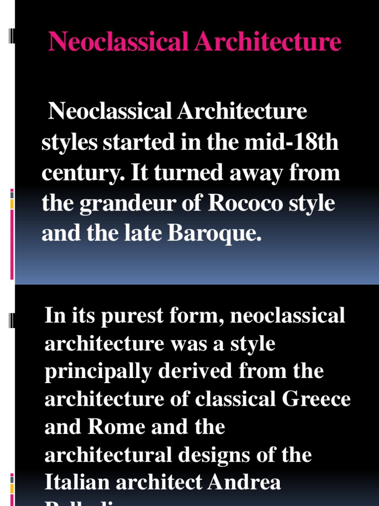 Neoclassical Architecture Overview | PDF | Art Media | Western Art