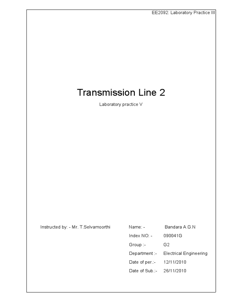 Transmission Line 2 | PDF | Electrical Resistance And Conductance ...