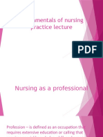 Fundamentals of Nursing Practice Lecture