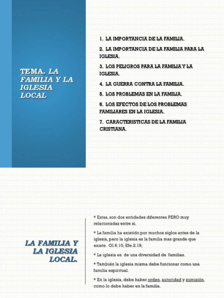 Importancia de la Familia en la Iglesia | PDF | Familia | Homosexualidad