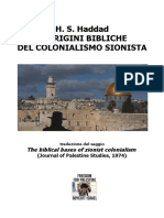 h. s. Haddad Le Origini Bibliche Del Colonialismo Sionista