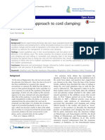 Cord Clamping - Physiologic Approach