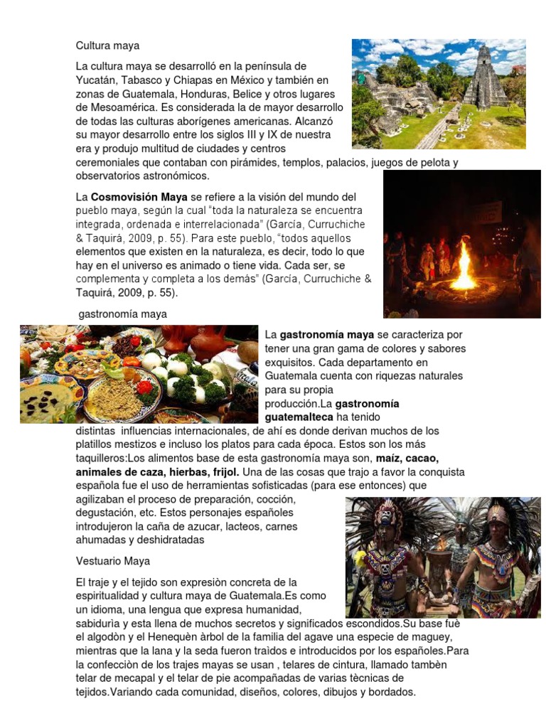 Cultura Maya | PDF | Civilización maya | Guatemala