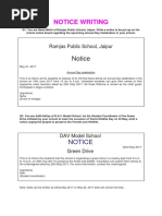 Notice Writing Solved Examples | PDF