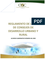 Reglamento de La Ley de Los Consejos de Desarrollo Urbano y Rural PDF