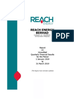 Reach Energy Berhad - Report On Unaudited Quarterly Financial Results For 1st Quarter PDF