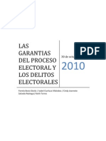 Los Delitos Elector Ales y Las Garantias Del Proceso Electoral