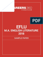 EFLU MA English Literature 2018