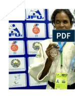 Janki Goud After Winning A Bronze Medal in The 2017 Blind National Judo Championship Tournament