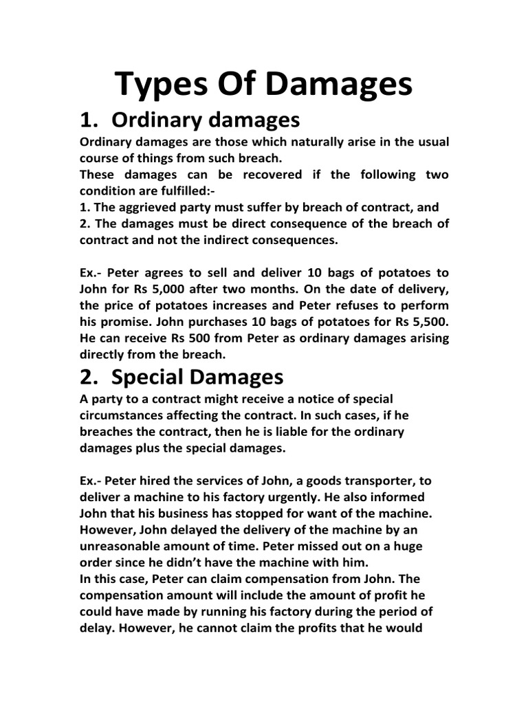 Types Of Damages : A Guide to Compensatory Damages – ZCIKEO
