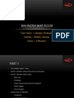 Mahindra War Room: Team Name - Lafangey Strategists Institute - NMIMS, Mumbai Sector - 2 Wheelers