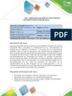 Presentación del curso Realización de auditorías e interventorías ambientales