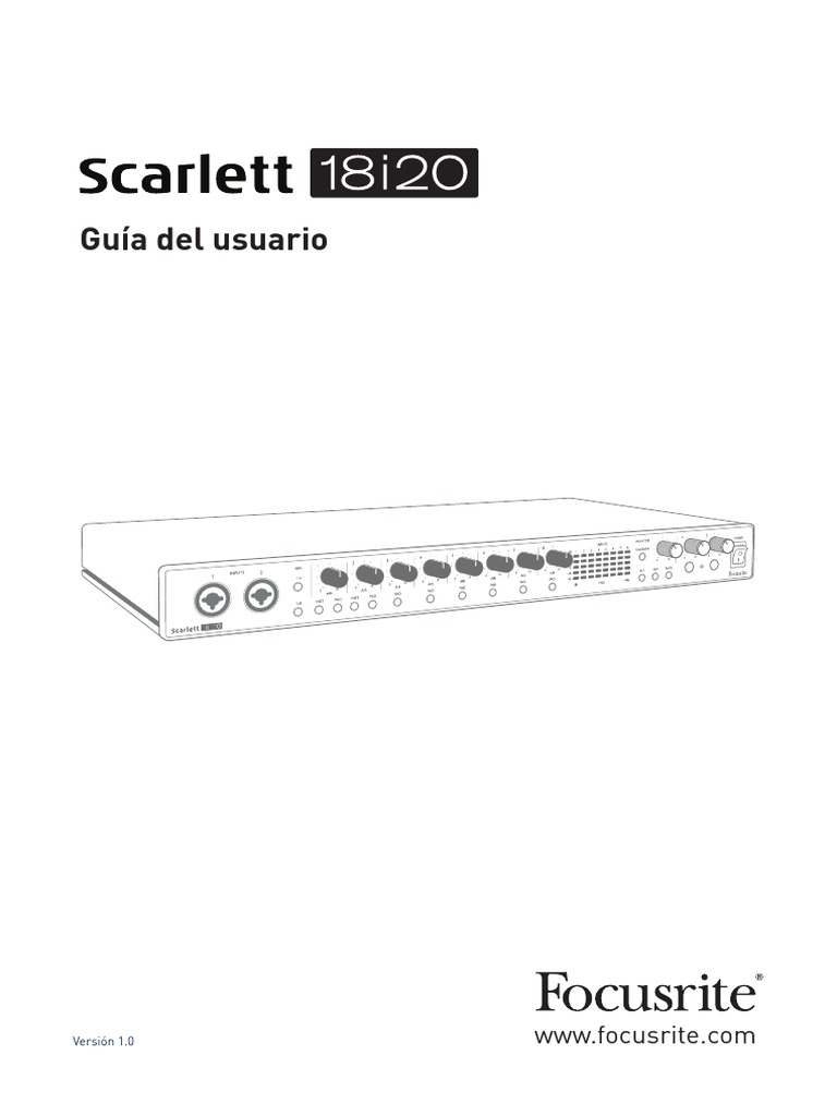 Scarlett 18i20 3rd Gen User Guide ESP PDF PDF USB Micrófono