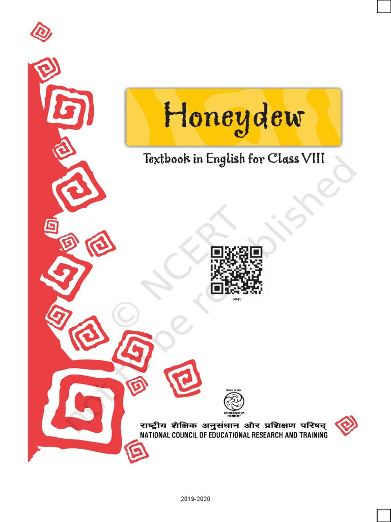 English Honeydew Class 8 Pdf Pdf Learning Textbook