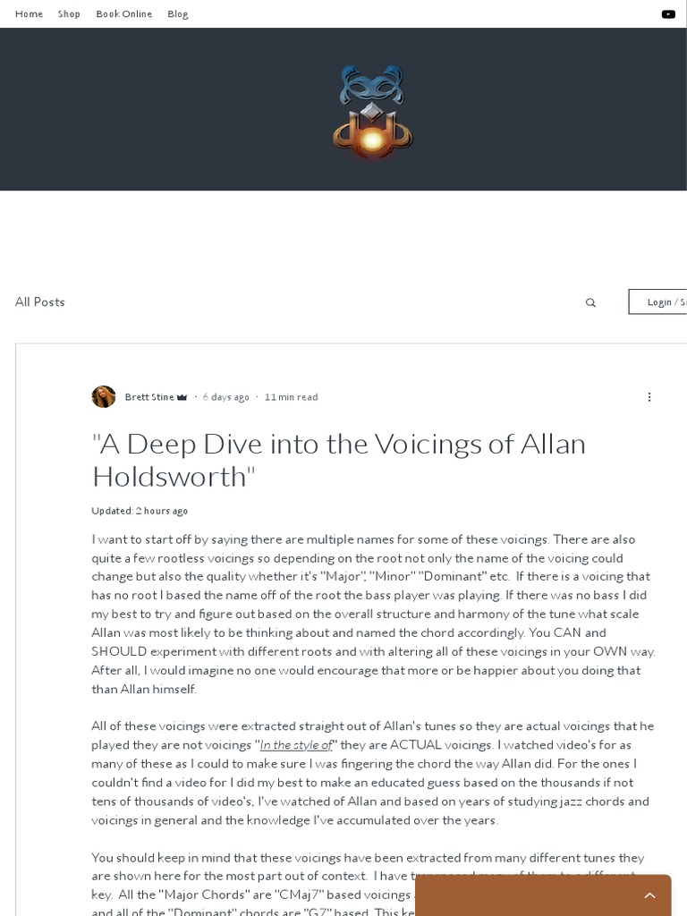 A Deep Dive Into The Voicings of Allan Holdsworth PDF Minor Scale