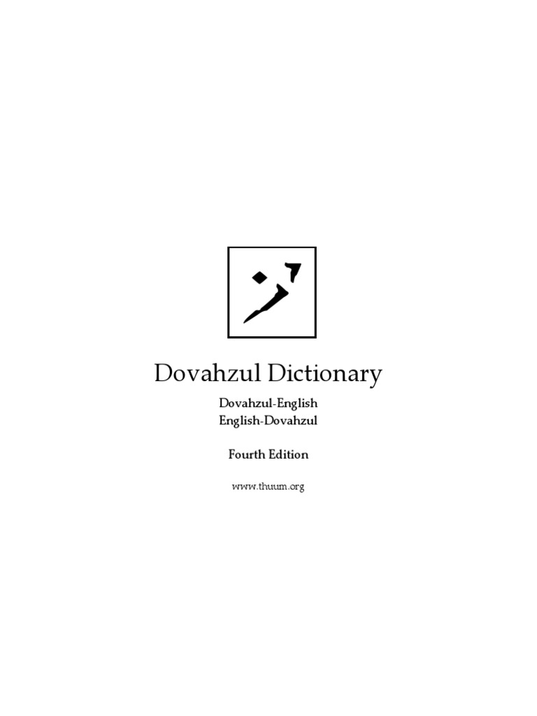 Dovahzul Print Dictionary 4th Edition PDF PDF Word Semantic Units bilde bilde