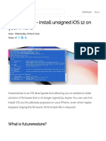 Futurerestore - Install Unsigned iOS 12 On Your Iphone