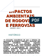 UNIDADE 4.1 - Impactos Ambientais de Rodovias e Ferrovias - 4 Aula 1