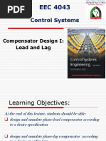 EEC 4043 LECT011 Compensator Design I - Lead and Lag