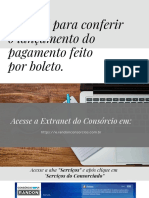 Manual para conferir o lançamento do pagamento feito por boleto