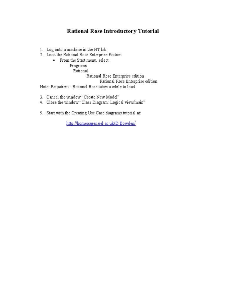 Tutorial Rational Rose | PDF | Business | Computers