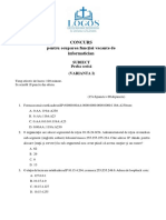 SUBIECT Concurs Informatician