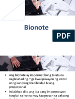 Bionote