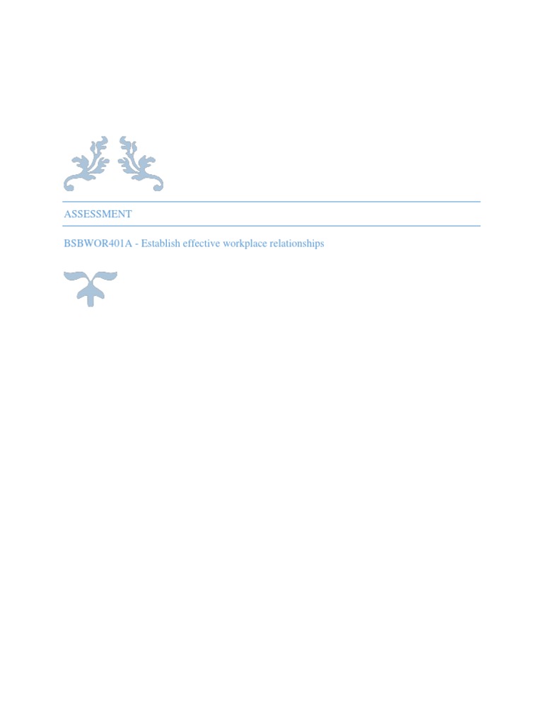 Workplace Relationships Assessment Guide | PDF | Emotional Intelligence ...