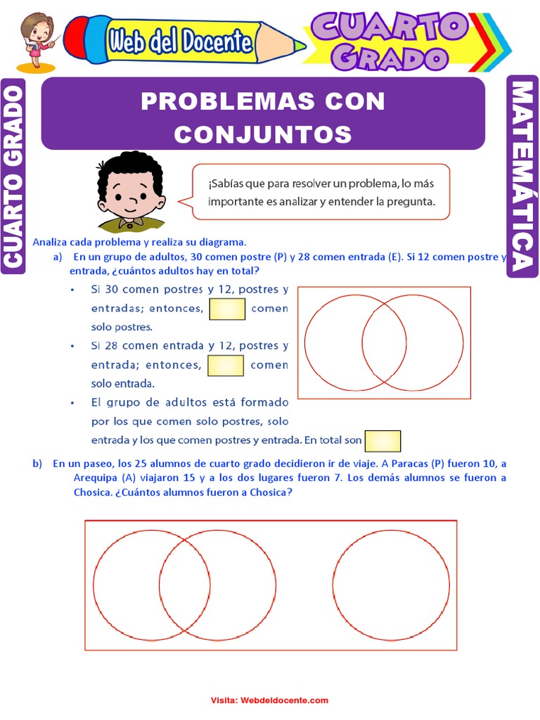 Problemas Con Conjuntos para Cuarto Grado de Primaria | PDF | Deportes ...