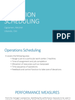 Scheduling Optimization