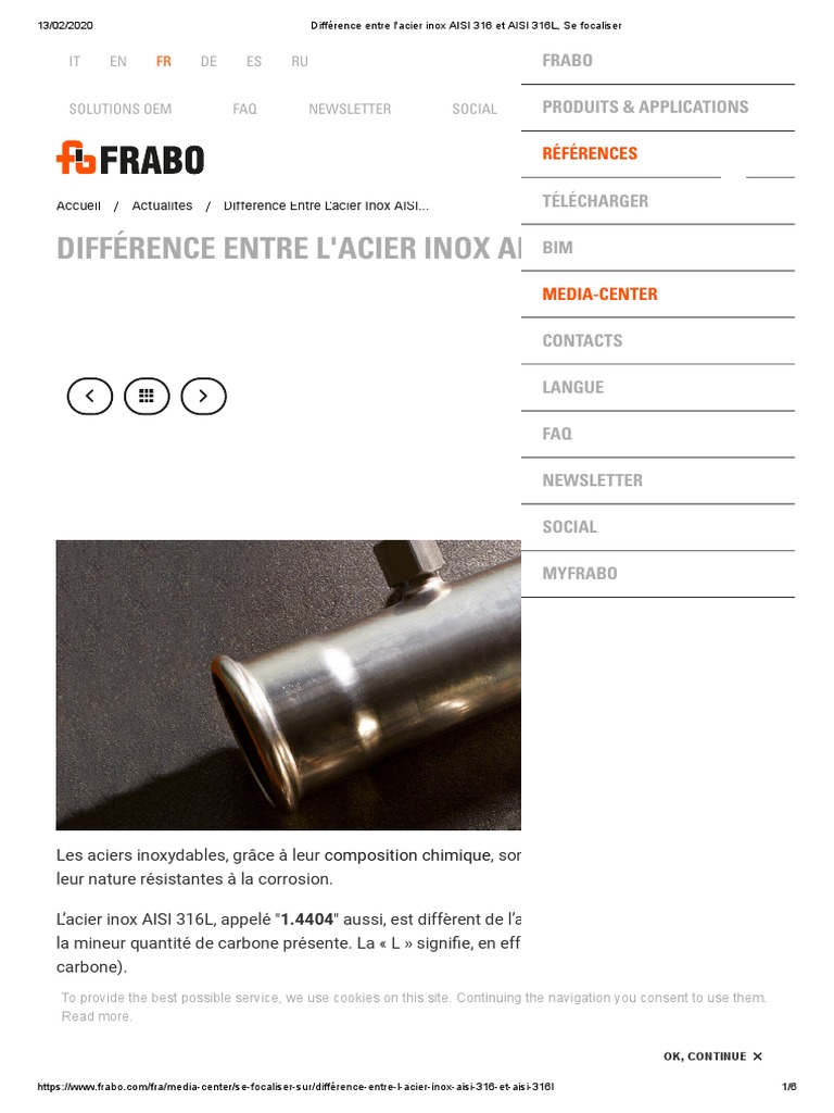 Différence Entre L'acier Inox AISI 316 Et AISI 316L, Se Focaliser PDF — free download