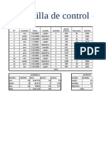Tabla de Control de Ventas en Excel