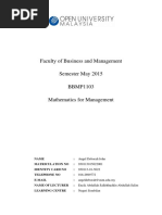 BBMP1103 Mathemaics For Management Assignment