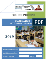 ECR de Matemática 6° grado de primaria 2019