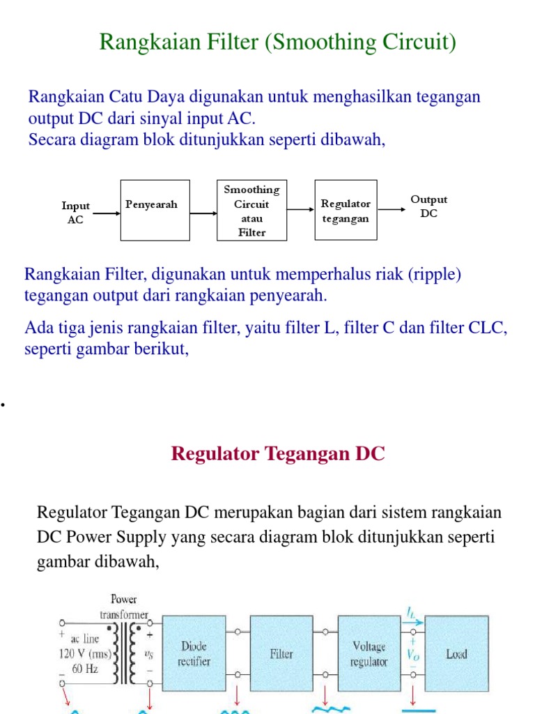 Rangkaian Filter Tegangan DC | PDF