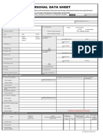 CS Form No. 212 Revised Personal Data Sheet - New