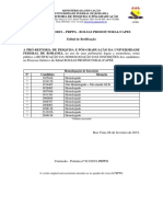 Edital N 02 - 2019 - Retificao Das Homologacao Inscricoes - PRPPG Edital Novoprodoutoral - Final PDF