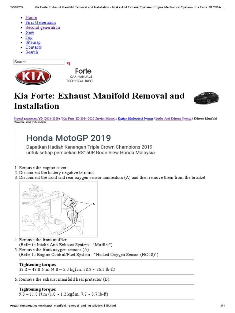 2014 KIA FORTE SERVICE MANUAL PDF visual data 2