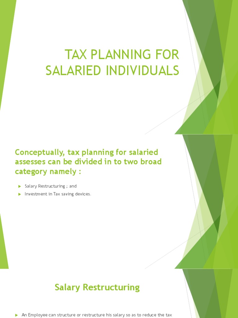 Tax Planning Strategies for Salaried Employees | PDF | Employee ...