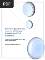 Pharma Interview Questions and Answers