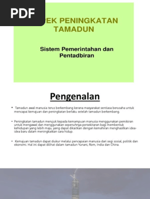 Aspek Aspek Peningkatan Tamadun Pentadbiran Pdf