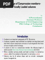 Design of Columns Axial Load As Per Is 456-2000