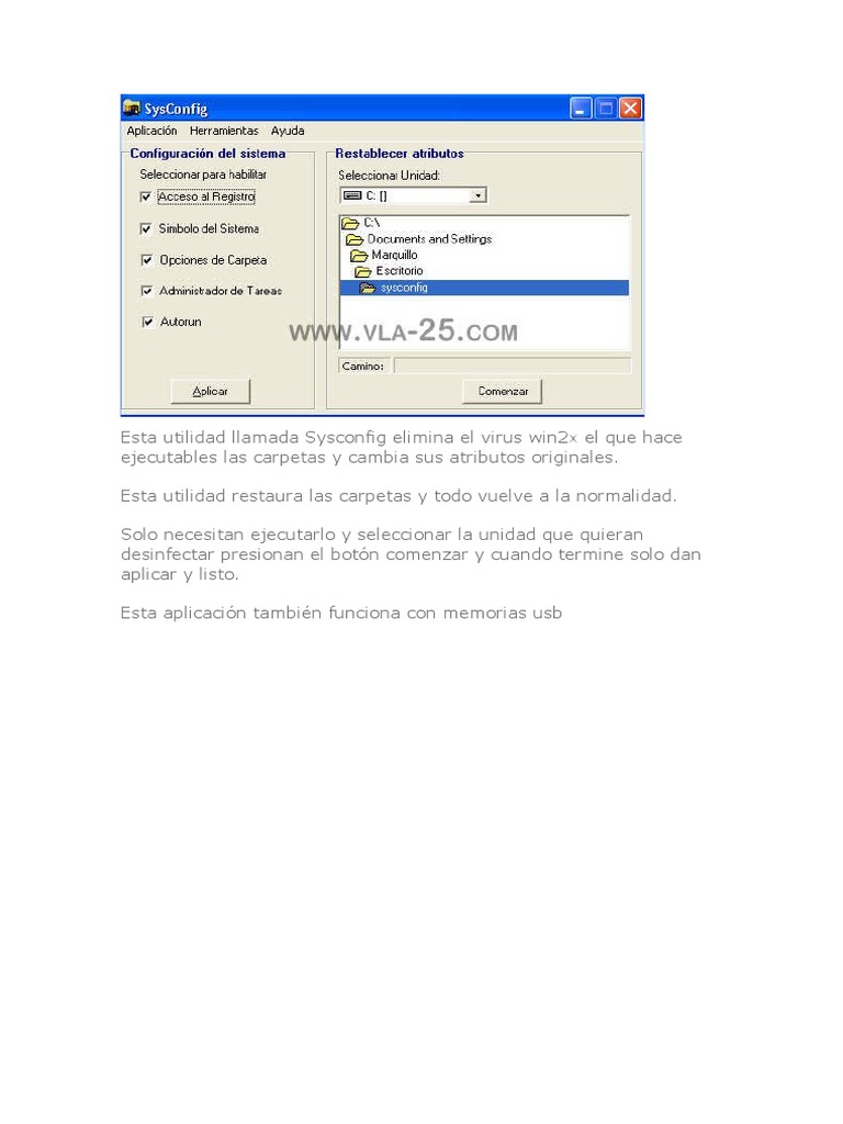 Restauración de carpetas con Sysconfig | PDF