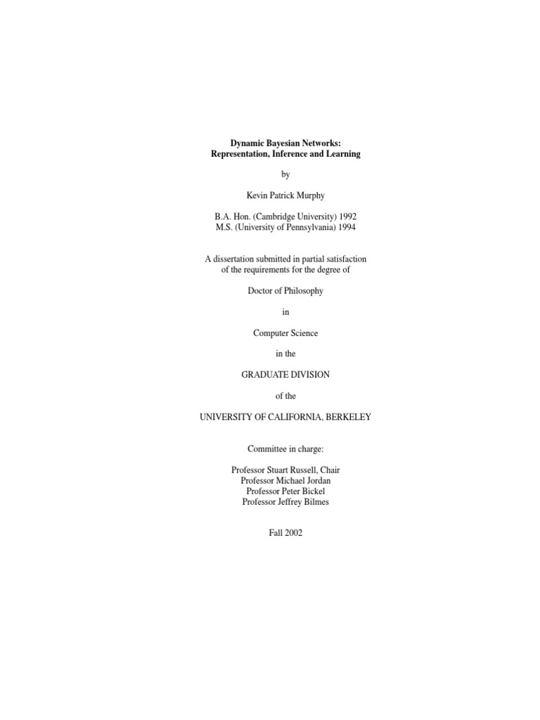 Dynamic Bayesian Networks Overview | PDF | Computers