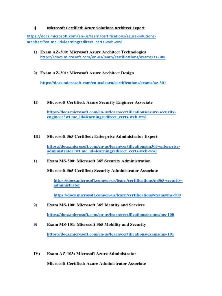 Microsoft Azure Certification Overview | PDF