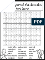 Endangered Animals Word Search