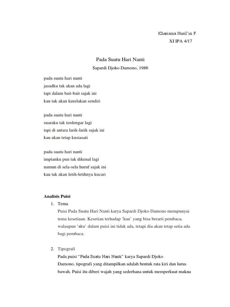 Analisis Puisi Pdf