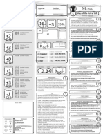 Class Character Sheet Monk