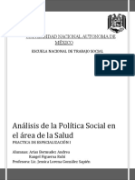 Analisis de La Politica Social en El Area de La Saludl