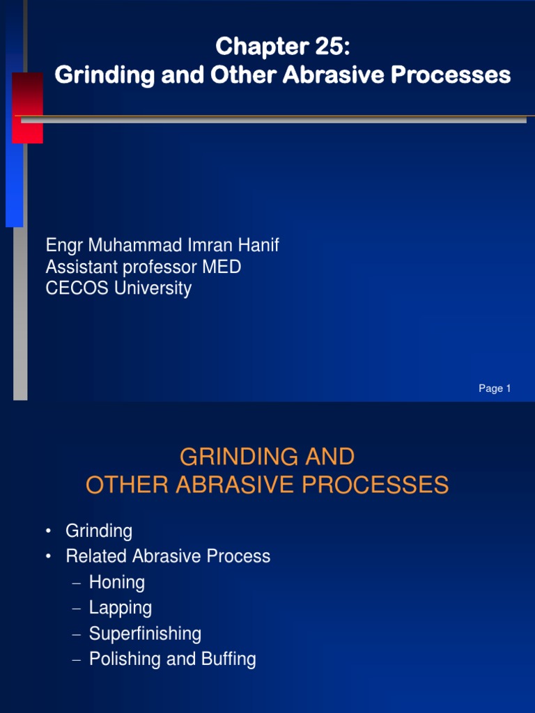 Types of Grinding Wheels Explained | PDF | Grinding (Abrasive Cutting ...